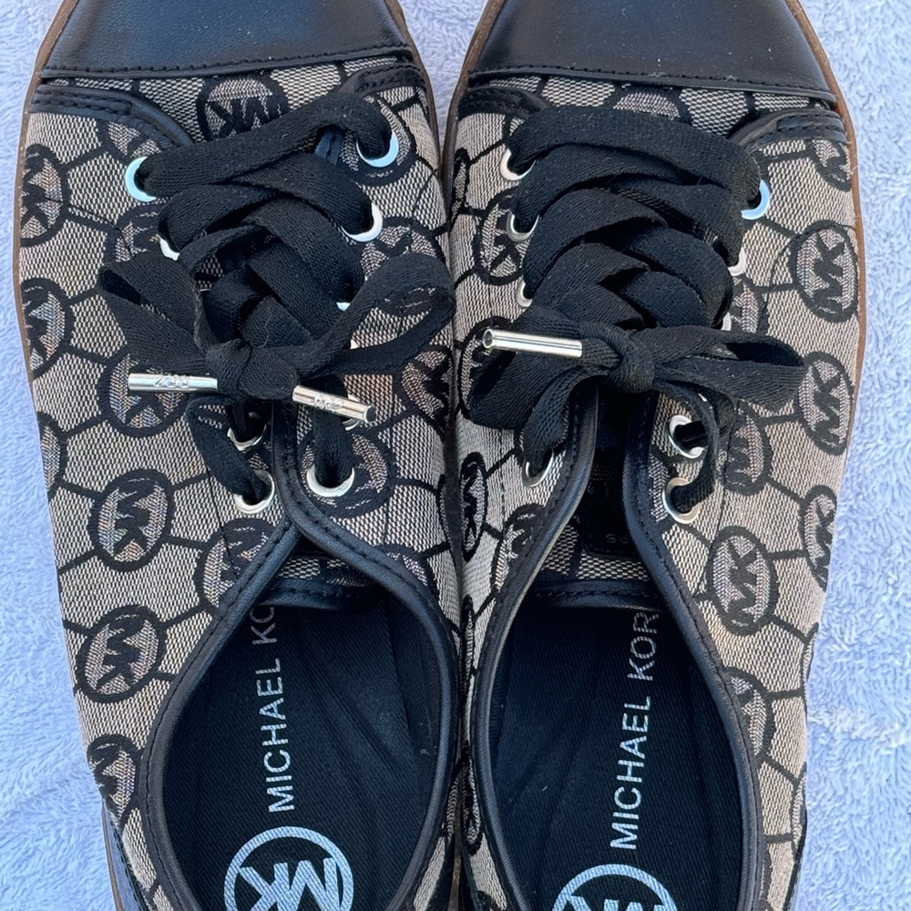 Michael Kors Black and Brown Fashion Sneakers